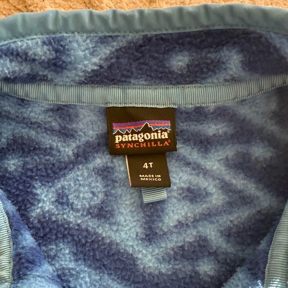 Patagonia Geometric Blue Fleece Jacket - Picture 2 of 3
